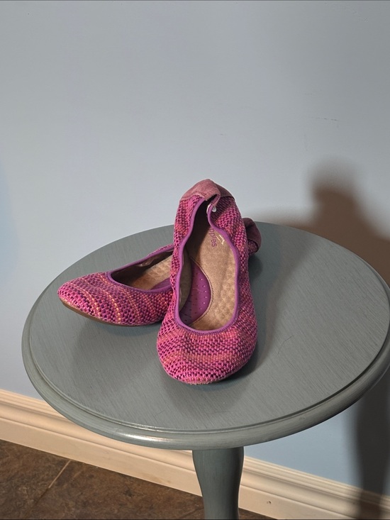 Hush Puppies Shoes - Hush Puppies Pink Knit Ballet Flats, Size 9.5